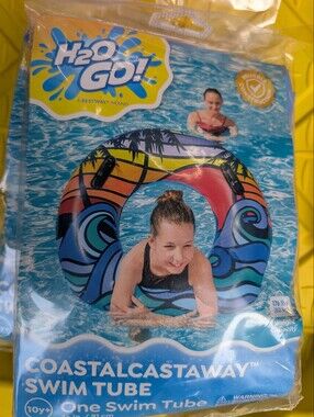 Castaway Coastal Swim Tube in Blue, Teal, Purple, Red, Orange, Yellow